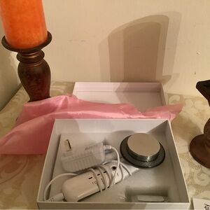 Silver Facial Massager with Charger